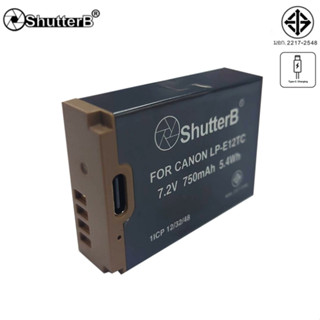 แบตเตอรี่ กล้อง  ยี่ห้อ SHUTTER B BATTERY TYPE-C LP-E12 FOR CANON 7.2V 750mAh