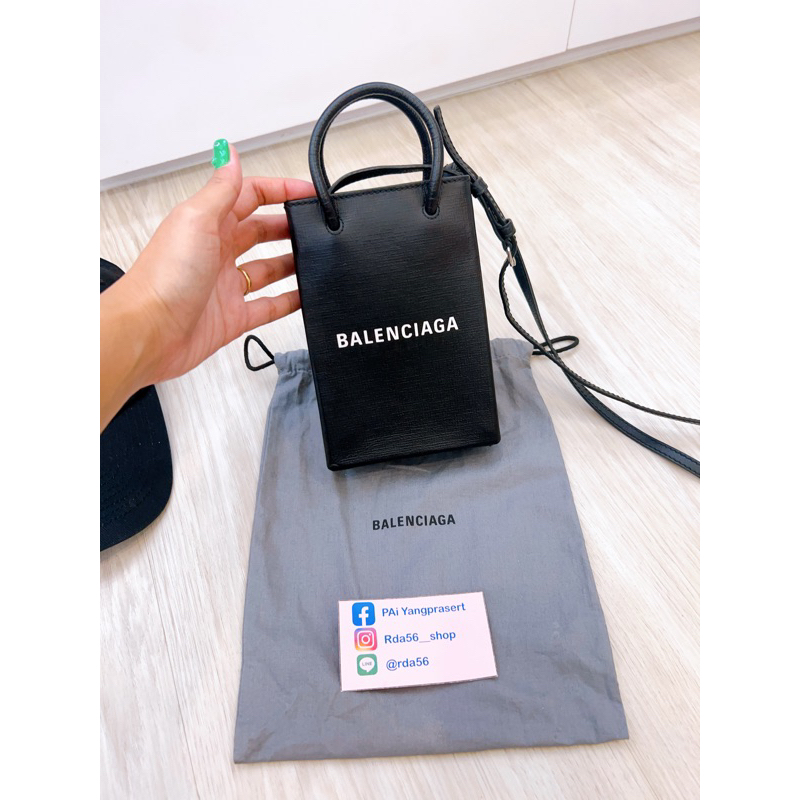 Balenciaga phone bag สีดำ