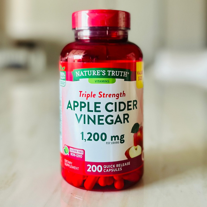 Nature's Truth Apple Cider Vinegar 200 vegetarian capsules 1200Mg แอปเปิ้ลไซเดอร์แบบเม็ดแคปซูล