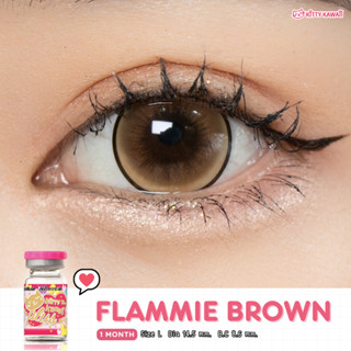 คอนแทคเลนส์ Kitty kawaii รุ่น Flammie Brown (สีน้ำตาล)