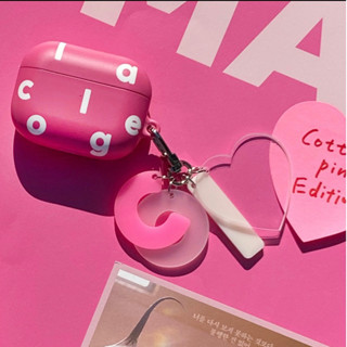 [Pre-order] collagevacance - Logo Alphabet Airpods Case (Pink)