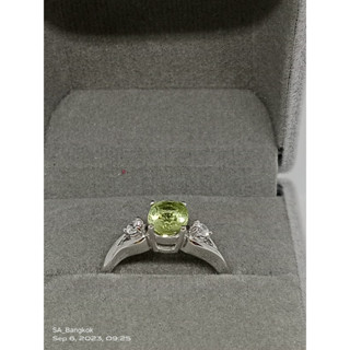 แหวนสายมู Peridot and cz ring แหวนเพริดอต(Peridot) หรือแร่โอลิวีน(Olivine)  “หินแห่งความเมตตากรุณา”