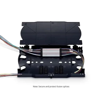 splice tray 12/24 core ถาดสไปรท์สายไฟเบอร์ออปติก ถาดเก็บสายรอยต่อจุด Splice FTTH FTTX