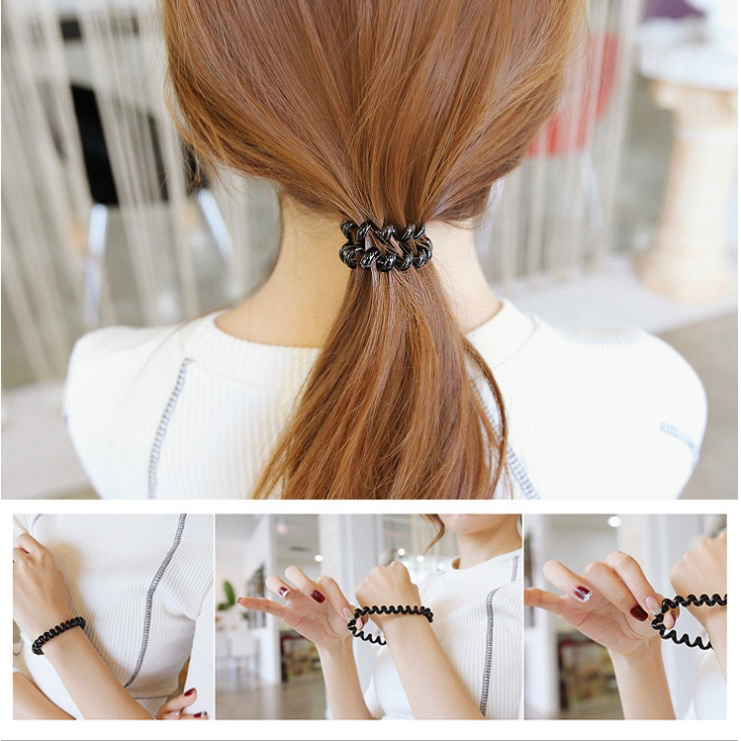 UNO ยางรัดผมแบบเกลียว สไตล์เกาหลี 3 ชิ้น รุ่น 019
