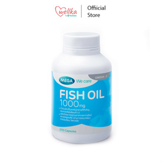 MEGA We care เมก้าวีแคร์ FISH OIL 1000 MG. 1000 mg (100 s) น้ำมันปลา 1000 มก. ผลิตภัณฑ์เสริมอาหาร 100 เม็ด