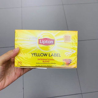 ชาดำ 100% Lipton Yellow label tea ลิปตันชาผงชนิดซอง ฉลากสีเหลือง นำเข้าจากอินโดนีเซีย ขนาด 50 ซอง / 25 ซอง