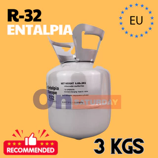 น้ำยาแอร์ R32 แบรนด์ Entalpia บรรจุน้ำยา​ 3 กก.​ ของแท้ยุโรป​ มาตรฐานระดับสากล