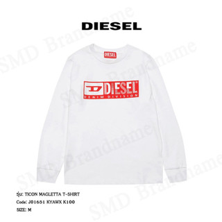 Diesel เสื้อยืดคอกลมแขนยาว รุ่น TICON Magletta T-Shirt Code: J01651 KYAWX K100