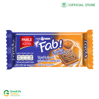 เเครกเกอร์สอดไส้ครีมรสส้ม Fab ตรา Parle ( 1 กล่อง 12 ชิ้น )