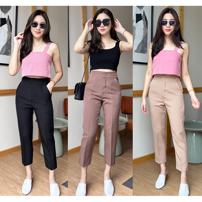 ขายดี 🏅SP01 กางเกงทำงาน ทรงคลาสสิค เก็บหุ่นดีมาก