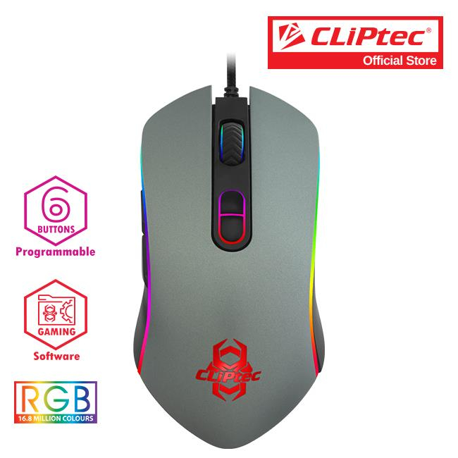 *สินค้า เคลียสต็อค* เม้าส์เกมส์มิ่ง ยี่ห้อ CLiPtec RGS571 MEGANOT RGB 3200DPI PRO (เทสก่อนส่ง) ** แถ