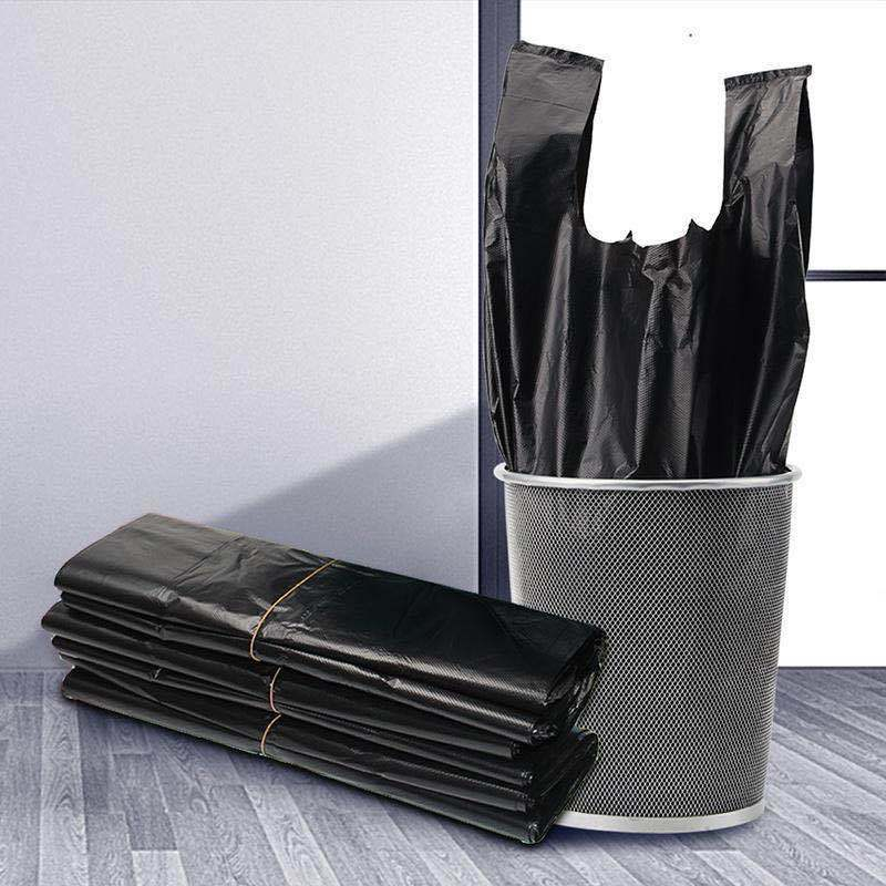 ถุงขยะมีหูหิ้ว 32x52 (50 ใบ) ถุงดำรักษ์โลก Garbage Bag