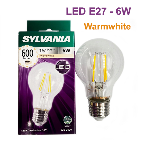 SYLVANIA หลอดจำปาแก้วใส LED Toledo FIRA - 4W E14 แสงวอร์ม