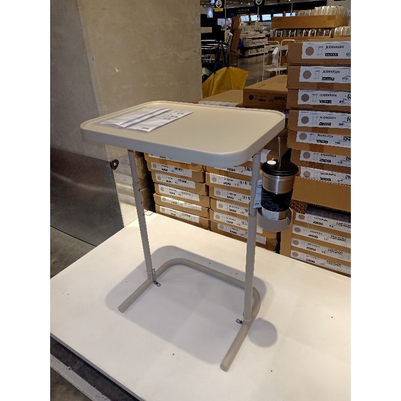 IKEAshopping IKEA bjorkasen โต๊ะ laptop  พับได้ ปรับได้ วางแก้วได้