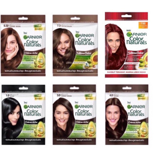 GARNIER Color naturals การ์นิเย่ คัลเลอร์ แนทเชอรัลส์ ครีมย้อมผม ครีมเปลี่ยนสีผม 30 ml.(1 ซอง)