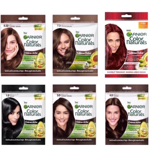 GARNIER Color naturals การ์นิเย่ คัลเลอร์ แนทเชอรัลส์ ครีมย้อมผม ครีมเปลี่ยนสีผม 30 ml.(1 ซอง)