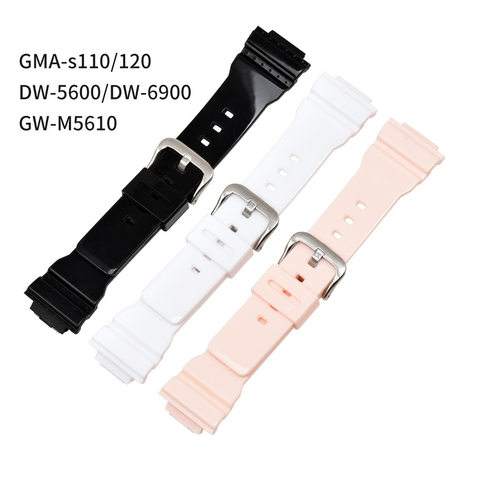 สายนาฬิกา 25x16 mm สายยางเรซิน ใช้ได้กับ G-Shock GMA-S110/S120/S130/S140,DW-5600/6900,GW-M5610 และ Sport Watch
