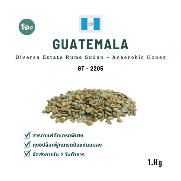 GT2414 - Guatemala Diversa Estate Rume Sudan – Anaerobic Natural ขนาด 1 Kg.