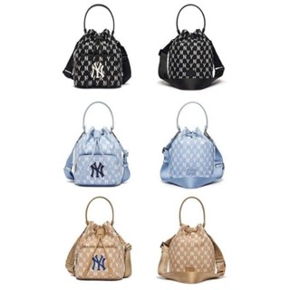 กระเป๋าทรงจีบ NY สีน้ำตาล มีสายสะพายยาว