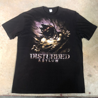 vtg.T-Shirt เสื้อวง DISTURBED ASYLUM MADE IN BANGLADESH Sz.XL 100% COTTON