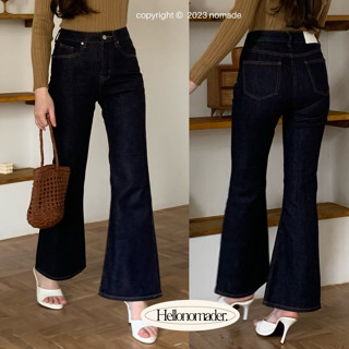 NOMADE.&amp; พร้อมส่ง Keenly denim pants {กางเกงยีนส์ขาม้าสีเข้ม}