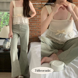 NOMADE.&amp; พรีออเดอร์ 14-20 วัน Vanilla Bean Camisole{เสื้อสายเดี่ยวไหมพรมระบายลูกไม้}