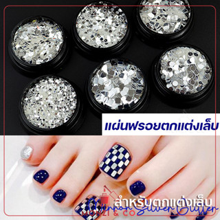 กลิตเตอร์มิลเลอร์ กลิตเตอร์กระจกสุดฮิต กระจกเงิน NAIL DIY - Miror Effect ทรงสี่เหลี่ยม สำหรับตกแต่งเล็บ สไตล์เกาหลี