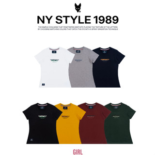 AEIOU เสื้อยืดทรงผู้หญิง Memo Supersoft Premium สกรีน NY STYLE สินค้าลิขสิทธิ์แท้  SM,SL