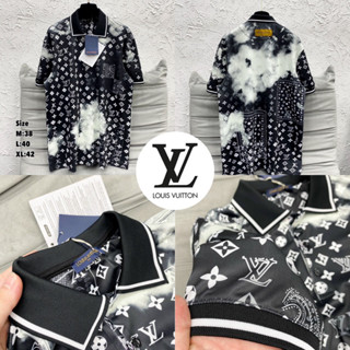 เสื้อโปโลแขนสั้นพิมพ์ลาย Louis Vuitton 🏷️ Hiend 1:1 Cotton 💯