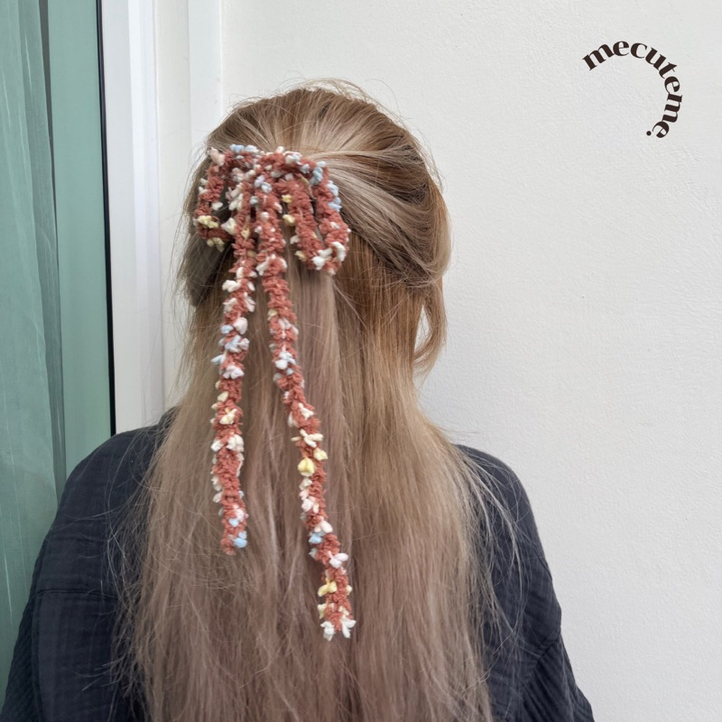 mecuteme. — Cotton Candy Bows โบว์ผูกผมไหมพรม น่ารัก สดใส นุ่มนิ่ม สไตล์เกาหลี