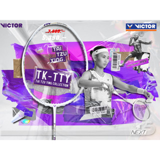 VICTOR ไม้แบดมินตัน รุ่น TK-TTY  new color 2023/free core/power ring แถมเอ็น ถุงผ้า กริป