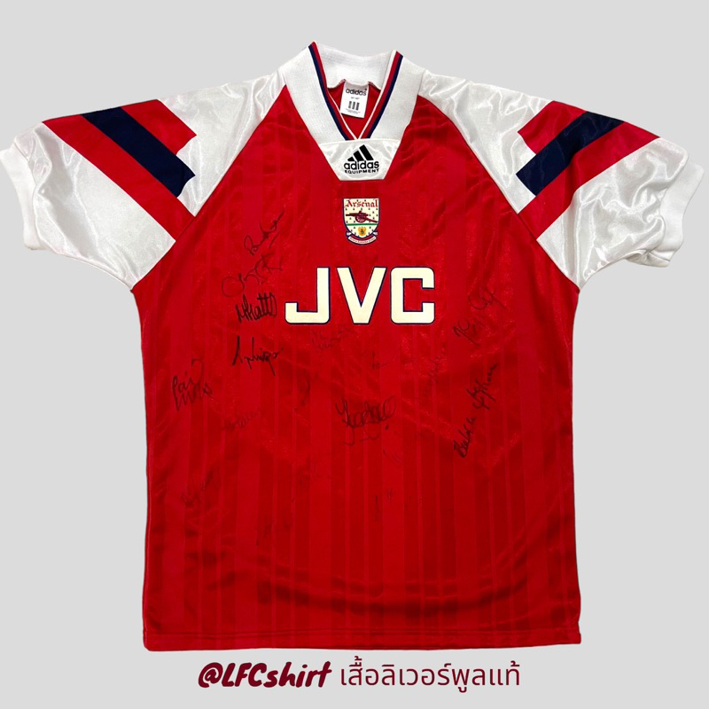[แท้]Original Arsenal 1992 พร้อมลายเซ็นทีม