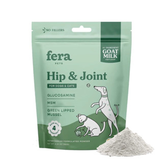 อาหารเสริมสุนัขและแมว Fera Pets Goat Milk สูตร Hip &amp; Joint ขนาด 180 g