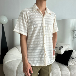 BARON Pixie Shirts เสื้อเชิ้ตแฟชั่นซีทรู สไตล์ Cozy minimal