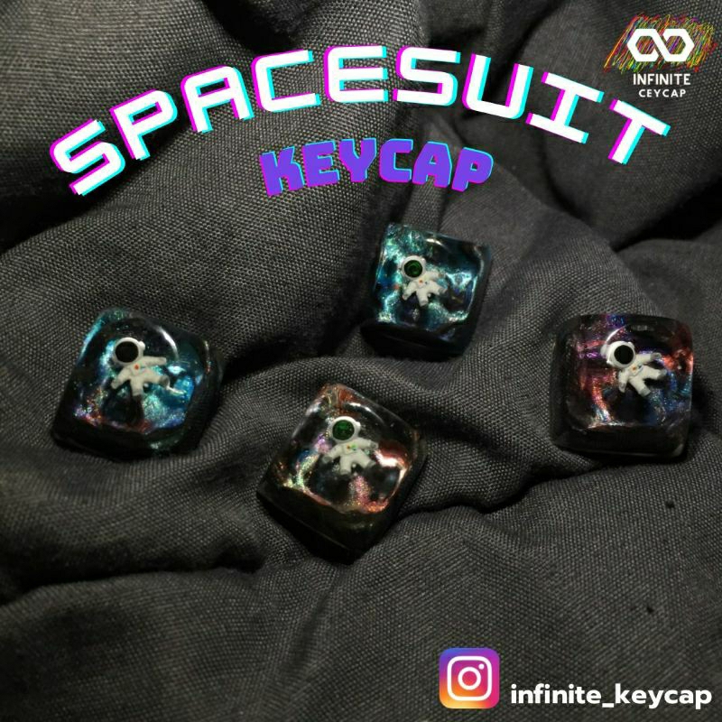 (artisan keycap ) คีย์แคปนักบินอวกาศ คีย์แคปน่ารักๆ แฮนด์เมด