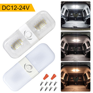 2 ชิ้น RV ภายใน 120LED 1700LM 3 สีสีขาว Amber หรี่แสงได้โดมเพดานไฟอ่านหนังสือสำหรับ RV Camper รถพ่วงเรือ