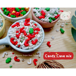 [🚚 พร้อมส่ง] 🦌🍭 Candy Cane mix ~น้ำตาลตกแต่งเค้ก คัพเค้ก ~ น้ำตาลMix ~ D30