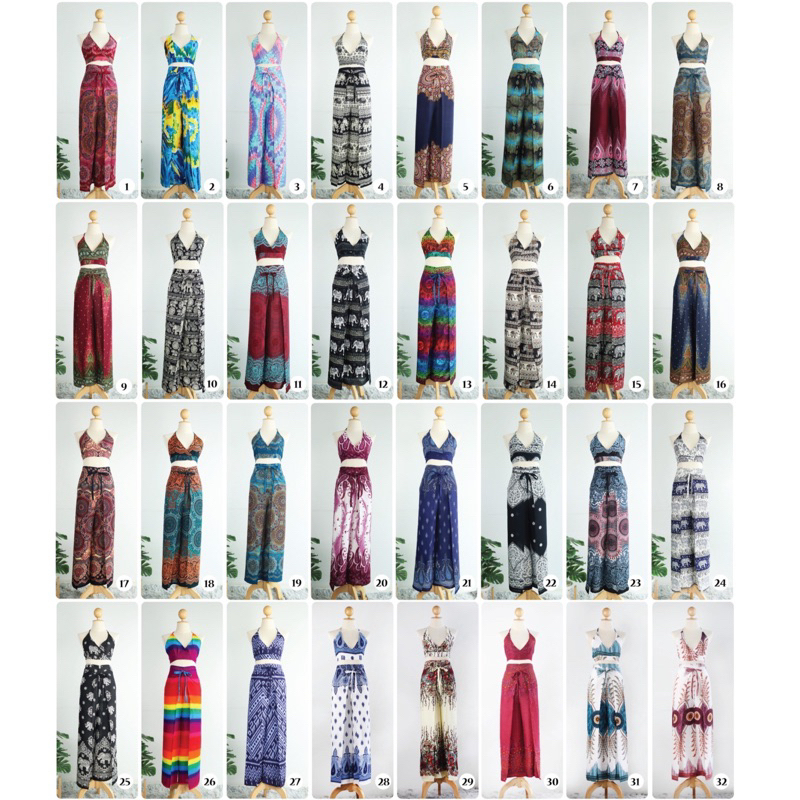 ชุดเซ็ตเสื้อ บิกินนี +กางเกง4สาย(กางเกงผูกหน้าผูกหลัง) ผ้าเรยอน ชุดไปทะเล ชุดไปคาเฟ่