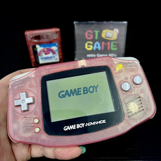 Gameboy Advance GBA Clear pink &amp; Kirby 🌟 🔮 (2001) AGB-001 🕹 JAPAN 🇯🇵 90%