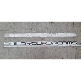 โลโก้ BUILD YOUYR DREAMS ตัวอักษร งานโลหะ บีวายดี รถไฟฟ้า BYD electric car letter for rear trunk logo