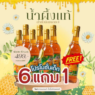 น้ำผึ้งเดือน 5 จักรพรรดิ จากเกสรดอกไม้ป่า ชุด 6 ขวด แถม 1 ขวด (สินค้า OTOP)