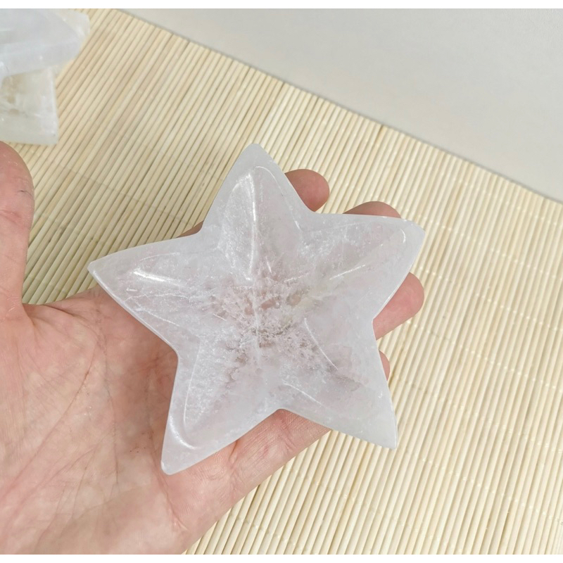 Selenite Star Bowl 10 cm   | Selenite Charging Bowl | Crystals Charging Bowl | Crystals Star Bowl | 