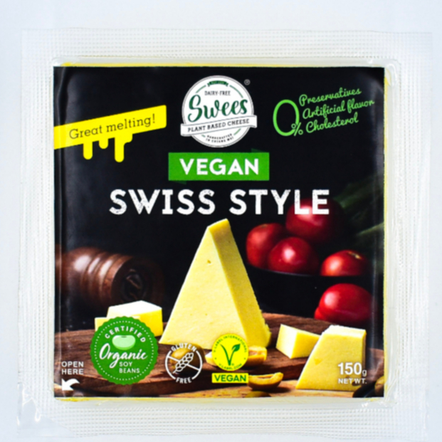 Swees Swiss Style 150g ชีสวีแกน (Plant Based / Vegan) Cheese – Made from certified organic soy
