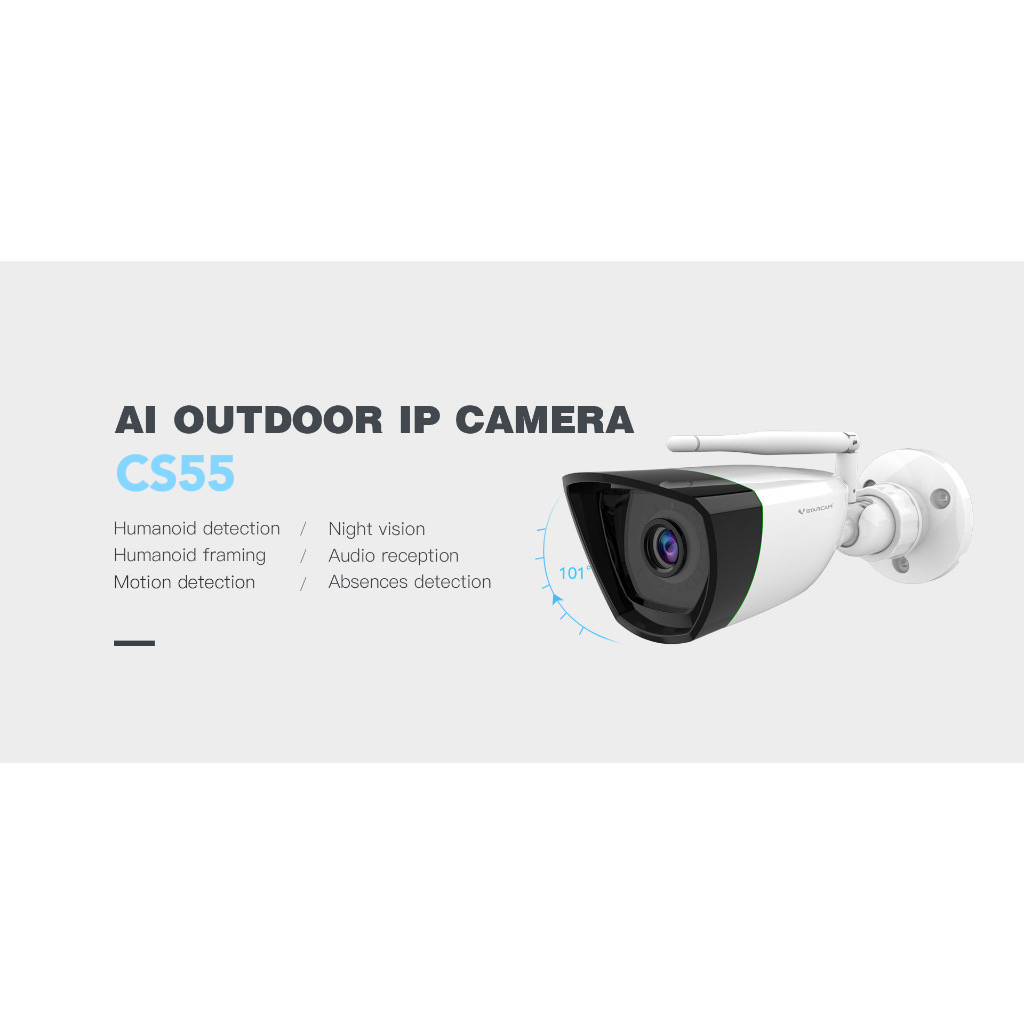 VStarcam CS55 1296P Outdoor IP Camera กล้องวงจรปิดไร้สาย กล้องนอกบ้าน 3.0ล้านพิกเซล