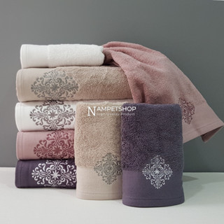 Sevina ผ้าเช็ดหน้า เช็ดผม แบบหนา New Luxury Embroidery Face Towel Size: 78x35 cm.- 145 grams.