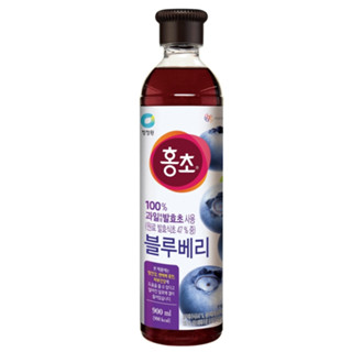 ไซเดอร์ผลไม้ น้ำส้มสายชูหมัก รสบลูเบอร์รี่, มิกซ์เบอรี่ chungjungone hongcho vinegar blueberry 900ml 청정원 마시는 홍초