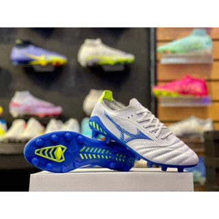 รองเท้าสตั๊ดสีชมพูรองเท้าบอลสีชมพู Mizuno made in Japan หนังวัวแท้ 100% พร้อมส่งพร้อมกล่อง+ถุงผ้าตรงปก 100%