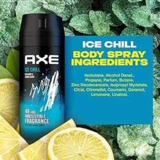 Axe Ice Chill Deodorant And Body Spray For Men 50 ml แอ๊กซ์ สเปรย์ระงับกลิ่นกาย กลิ่นไอซ์ ชิลล์ 50 ml แท้จาก Shop