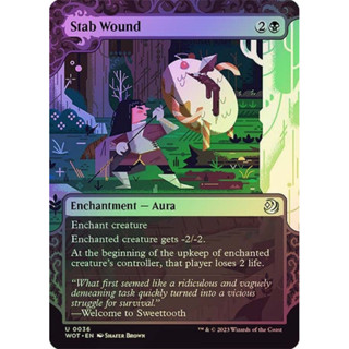 [MTG] Stab Wound [WOT] [BLACK] [UNCOM] [FOIL] [ENG] (การ์ดเมจิค / Magic the Gathering)