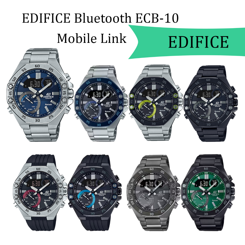 Edifice bluetooth นาฬิกาสปอร์ต casio  รุ่น ECB-10 ของแท้ประกันศูนย์ 1 ปี #ECB-10D #ECB-10DB-1A #ECB-10DB-1B #ECB-10DC-1A